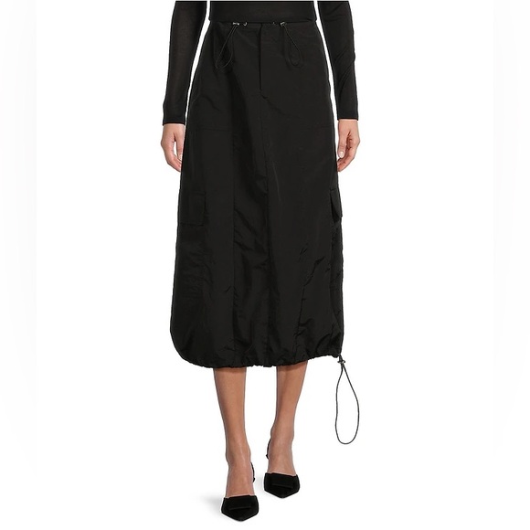 Giani Bini Dresses & Skirts - NEW Gianni Bini Leona High Rise Drawstring Tie Cargo Parachute Midi Skirt Size 2